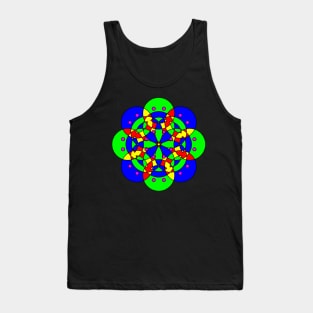 Colorful Smiley Frowny Faces Tank Top